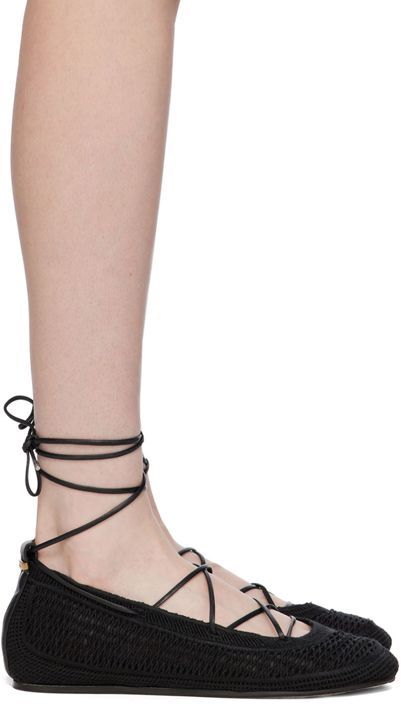 Tøj ISABEL MARANT Isabel Marant Belna Lace-Up Ballerina Flats Sort | 24EBN0006FB-B2A07S