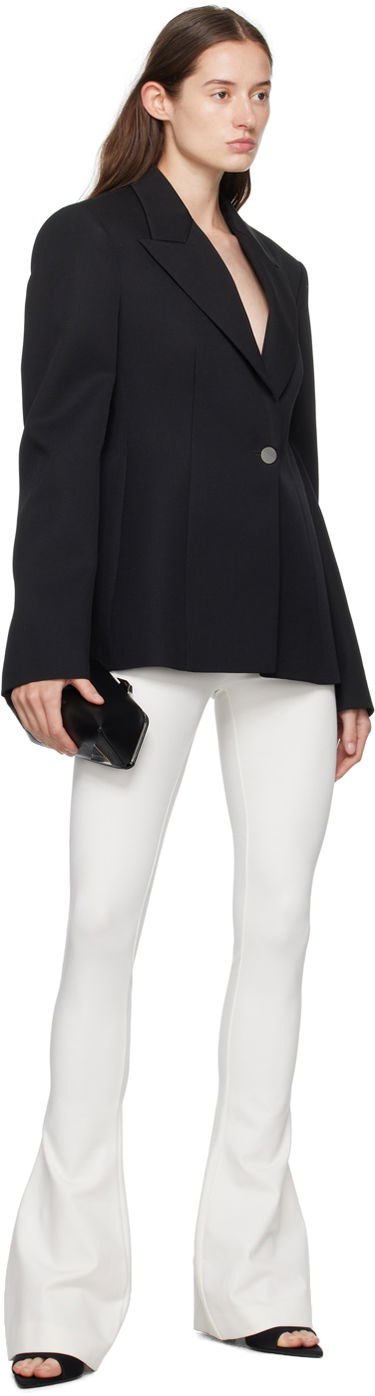 Bukser The Attico Attico Pin-Buckle Flare Pants Hvid | 241WCP166 RY02, 3
