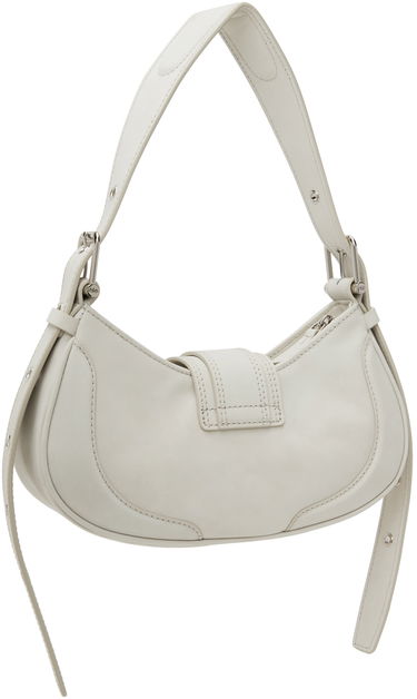 Håndtaske OSOI White Leather Buckle Shoulder Bag Beige | 24FWB05002125, 2