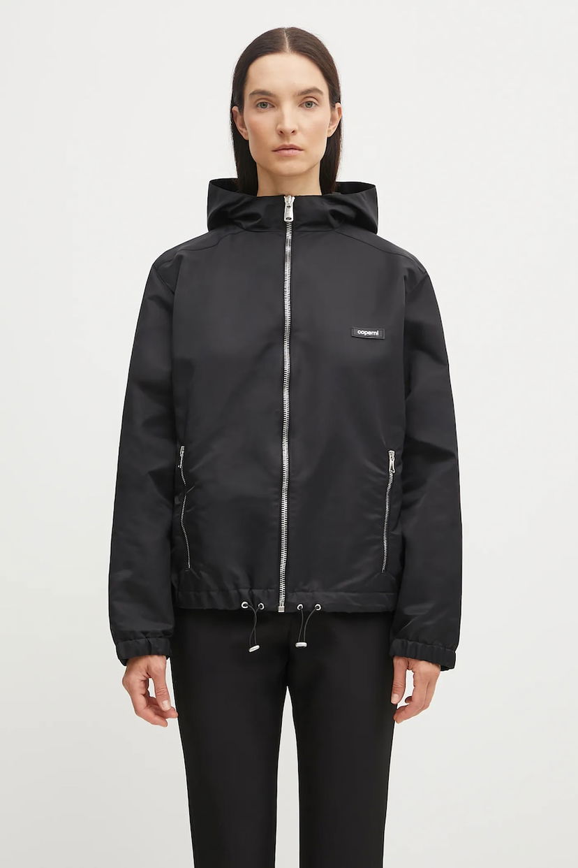 Jakke Coperni Coperni Horn Hooded Jacket Sort | COPOW13F3003