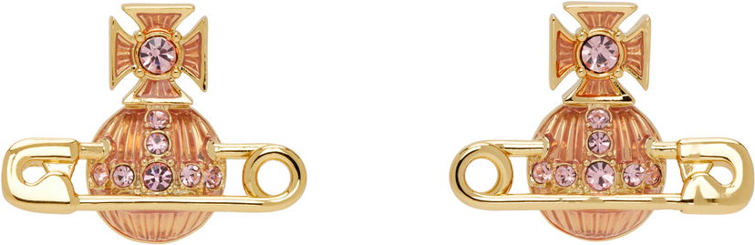 Øreringe Vivienne Westwood Vivienne Westwood Kitty Orb Safety Pin Earrings Lyserød | 6201033P-02R850-