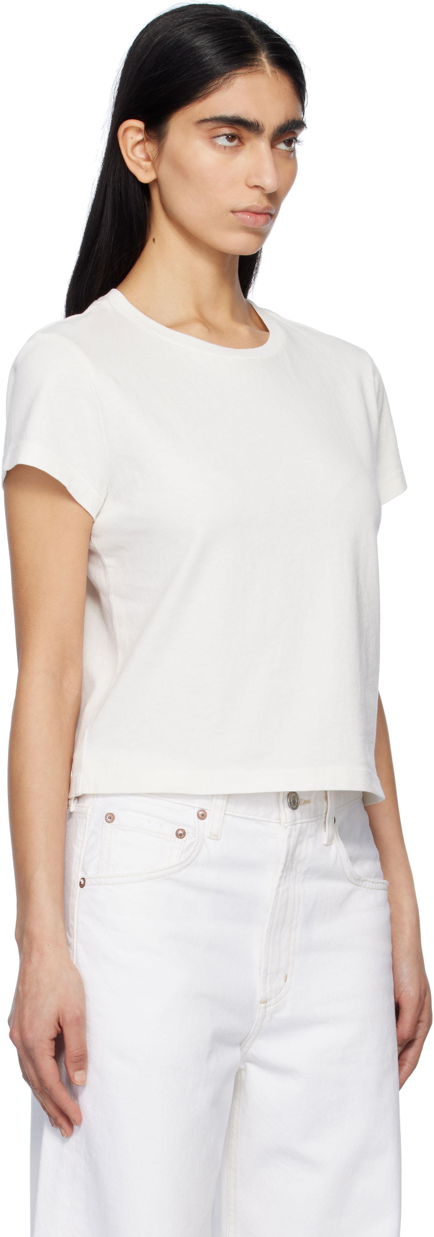 T-shirt AGOLDE Shrunken T-shirt Hvid | A7180-1507, 1