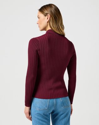 Sweater Wrangler Wrangler Rib Knit Polo Shirt Bourgogne | 112356484:XXL, 1