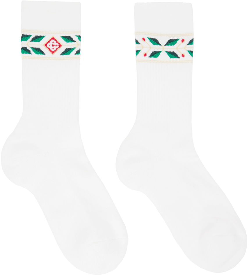 Sokker Casablanca Laurel Sport Socks Hvid | APS24-ACC-010-03, 0
