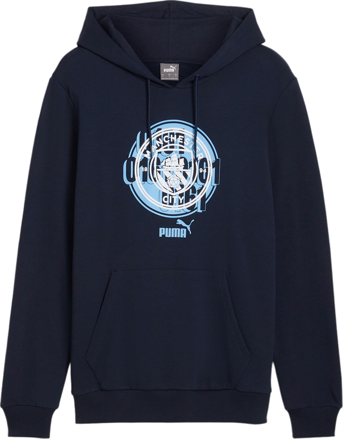 Sweatshirt Puma Manchester City ftblCulture Hoodie Mørkeblå | 777776-42, 0