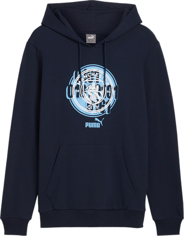 Sweatshirt Puma Manchester City ftblCulture Hoodie Mørkeblå | 777776-42, 0