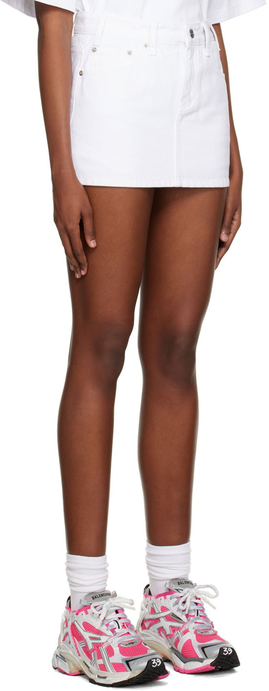 Nederdel We11done We11done Low-Rise Denim Mini Skirt Hvid | WD-DS3-22-372-W-WH, 1