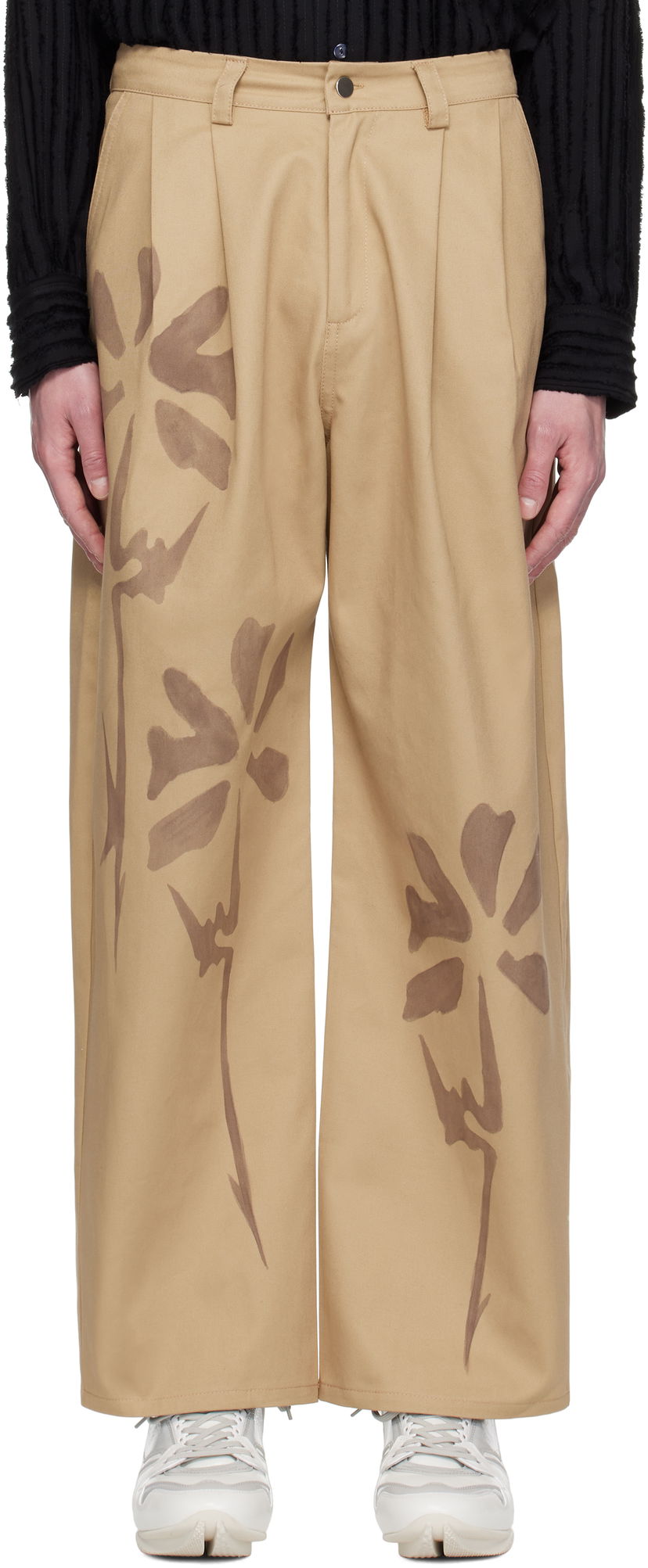 Bukser Collina Strada Collina Strada Catchfly Print Trousers Beige | XX6042