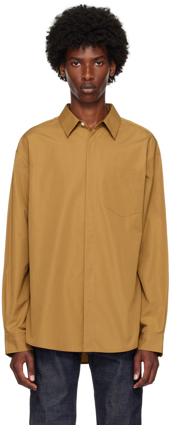 Skjorte CALVIN KLEIN Beige Classic Shirt Orange | 81EM115