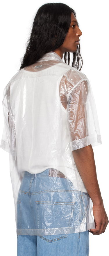 Skjorte Dries Van Noten Dries Van Noten Transparent Nylon Button-Up Shirt Hvid | 251-020700-1257, 2