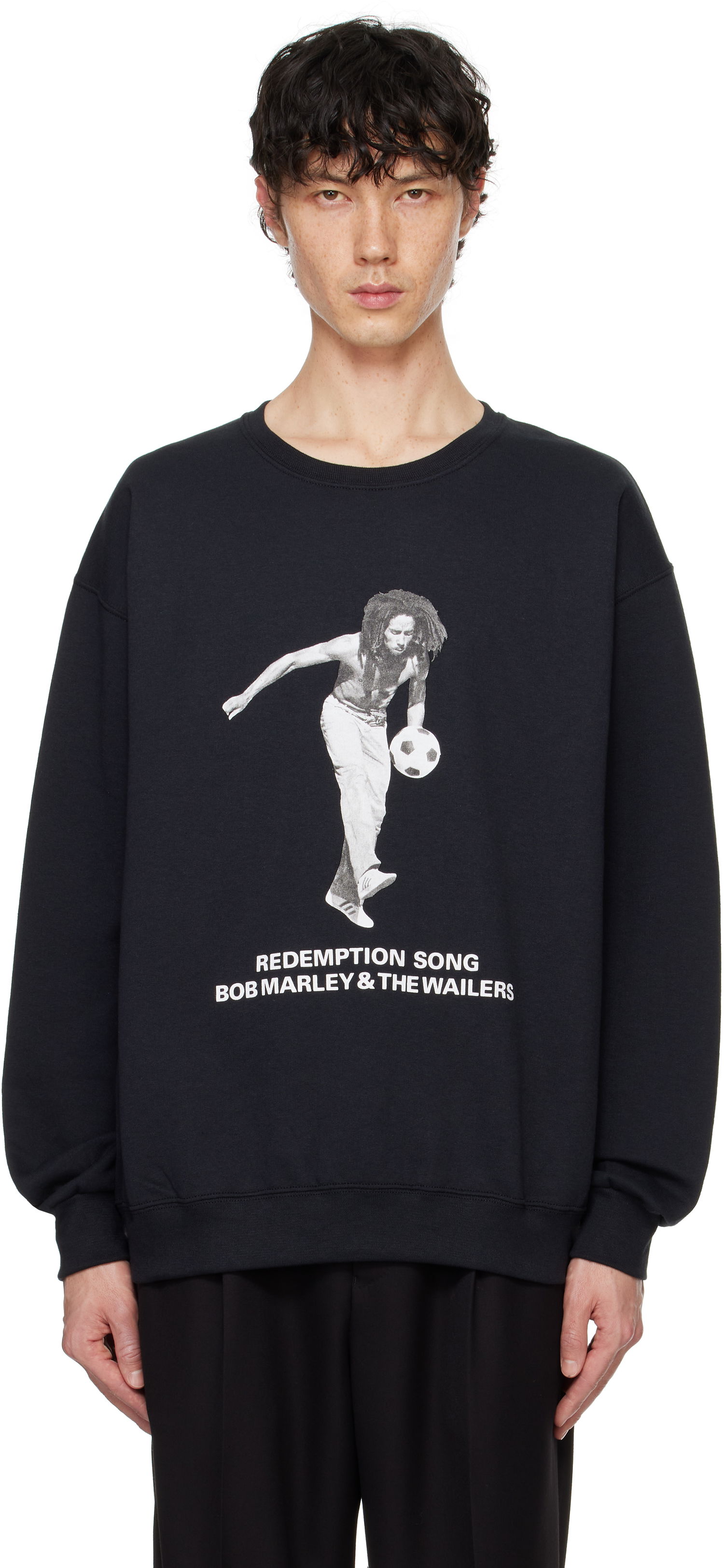 Sweatshirt WACKO MARIA Bob Marley Crewneck Sweatshirt Sort | BOBMARLEY-WM-SS14, 0