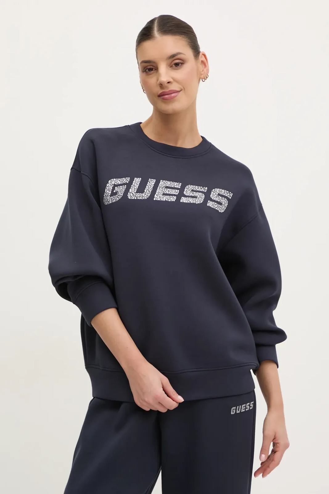 Sweater GUESS Guess Cecilia Sweatshirt Mørkeblå | V4BQ15K7UW2-A71W, 0