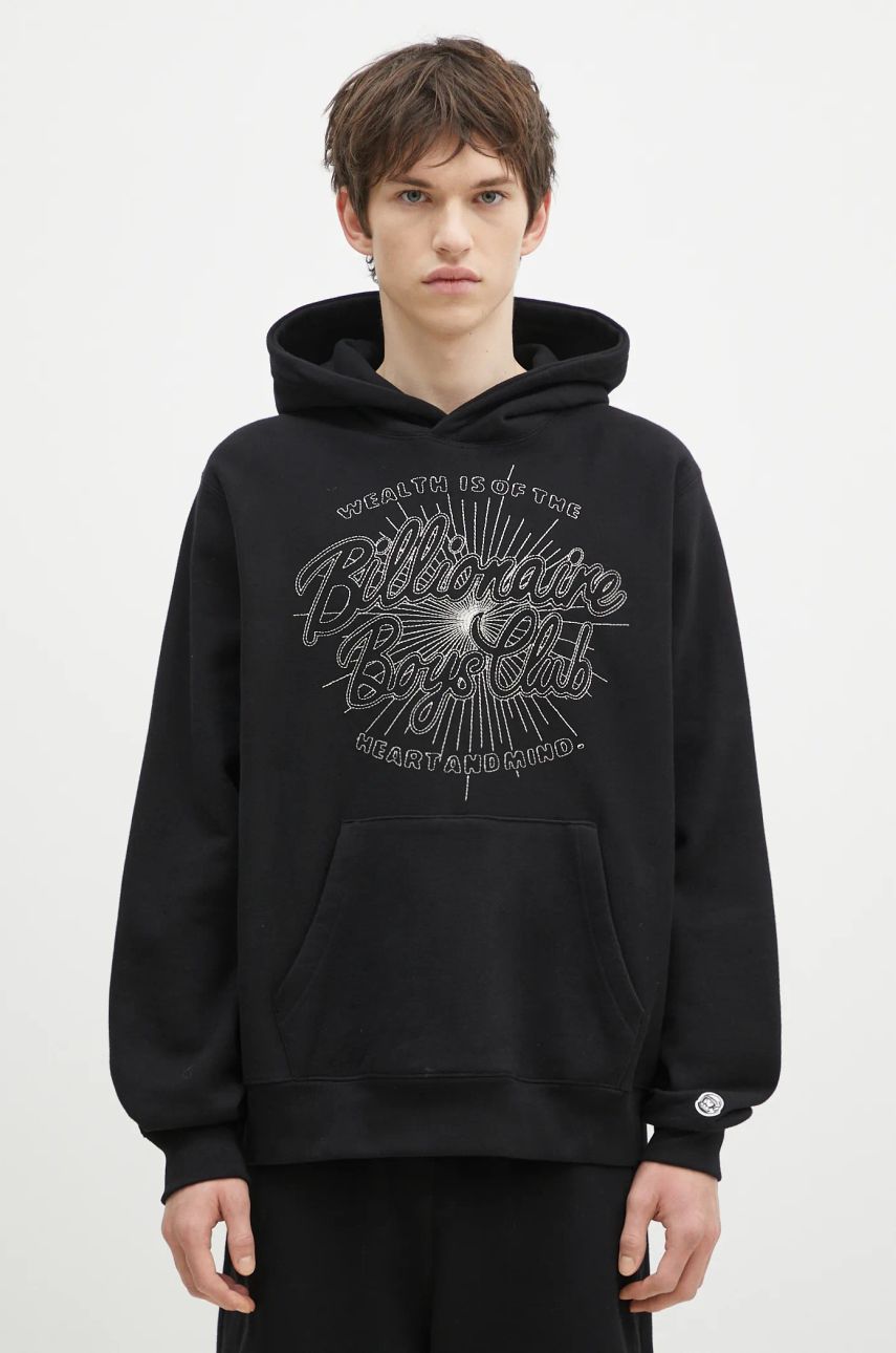Sweatshirt BILLIONAIRE BOYS CLUB Script Logo Chainstitch Popover Hoodie Sort | B24448, 0