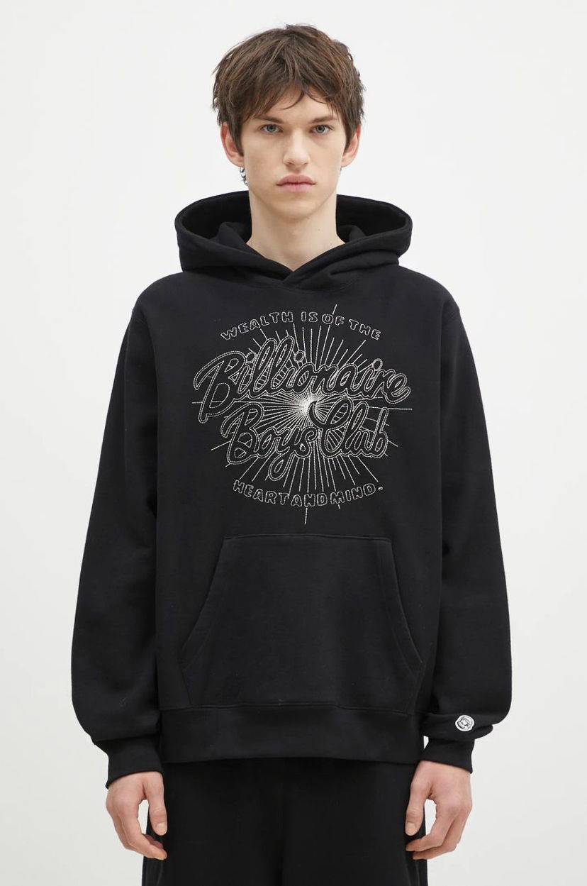 Sweatshirt BILLIONAIRE BOYS CLUB Script Logo Chainstitch Popover Hoodie Sort | B24448