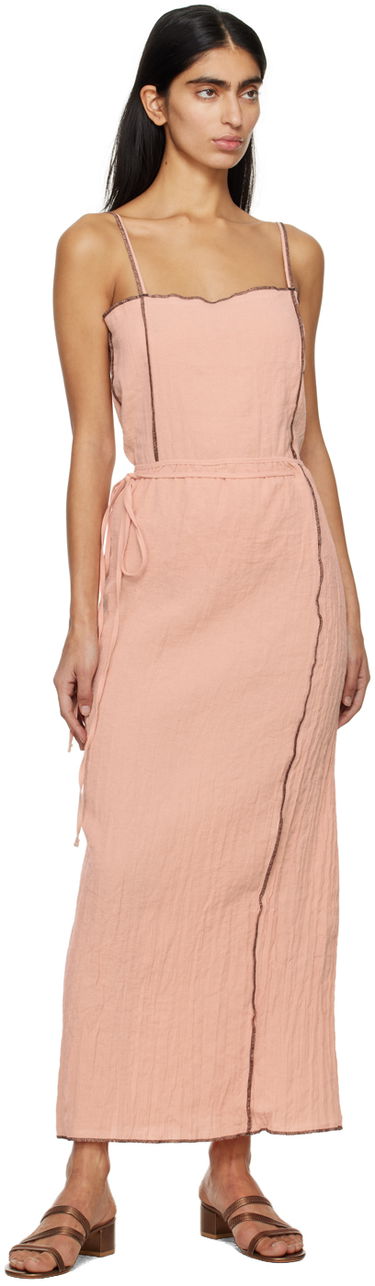 Kjole Baserange Baserange Shok Sleeveless Midi Dress Lyserød | TOSKS-LC-SP24, 4
