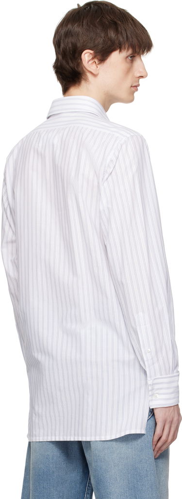Skjorte Maison Margiela Maison Margiela Striped Long-Sleeved Shirt Hvid | S50DT0048 M35280, 2