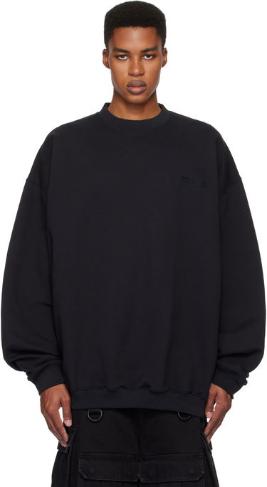 Sweatshirt VETEMENTS Embroidered Logo Oversized Sweatshirt Sort | UA66CW640B, 0