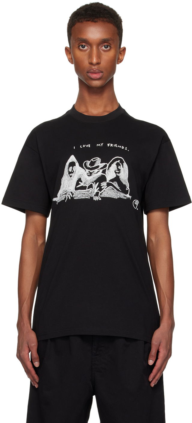 T-shirt Carhartt WIP Black 'Friends' Graphic T-Shirt Sort | I033982, 0