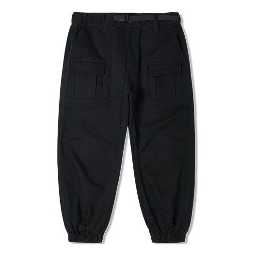 Cargo bukser Converse Woven Casual Pants with Elasticated Cuffs Sort | 10024161-A02