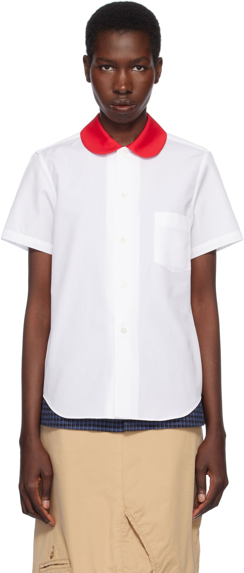Skjorte Comme des Garçons Comme des Garçons Girl Broad Cotton Shirt Hvid | NO-B014-051