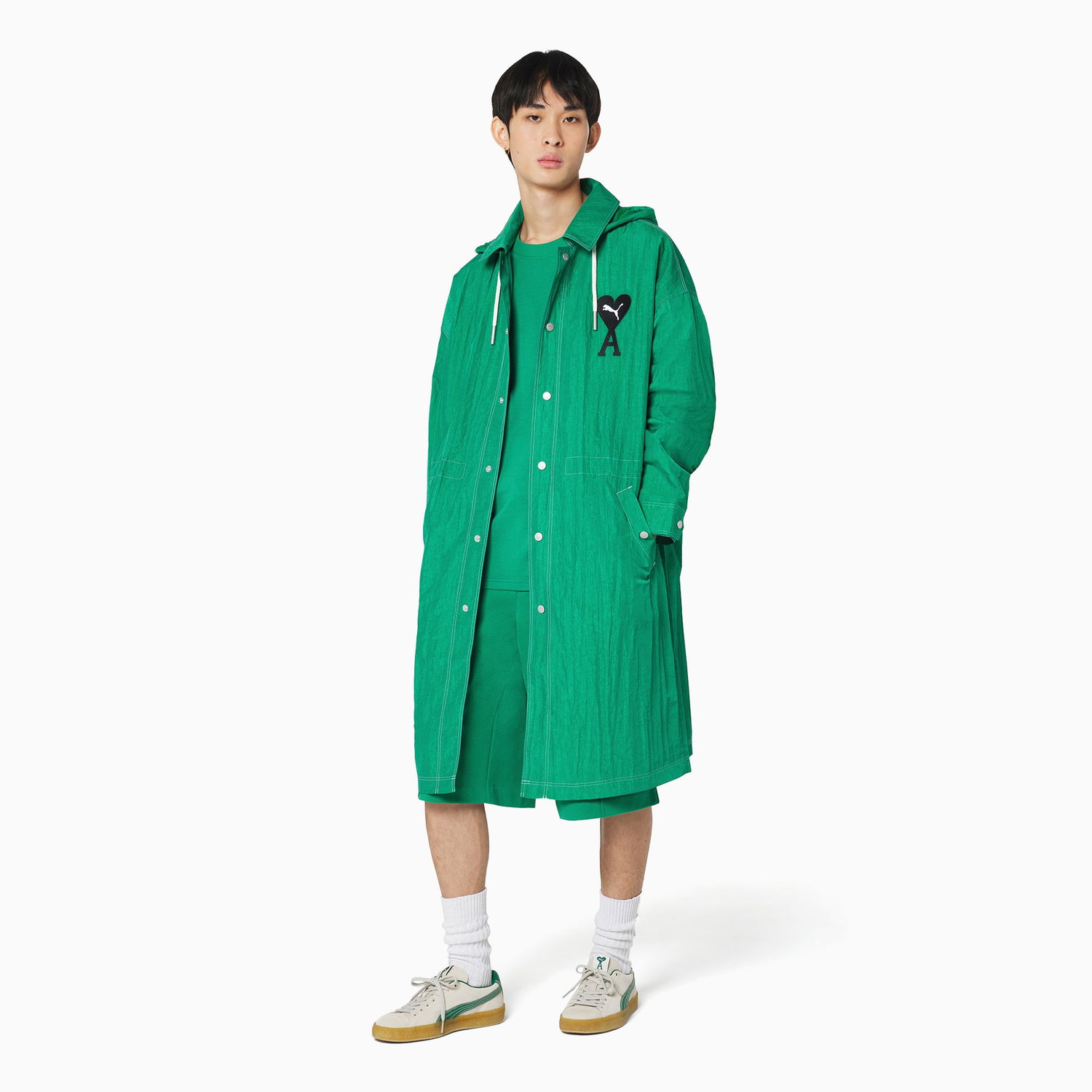 Jakke Puma X AMI Light Nylon Jacket Grøn | 534064_96, 1