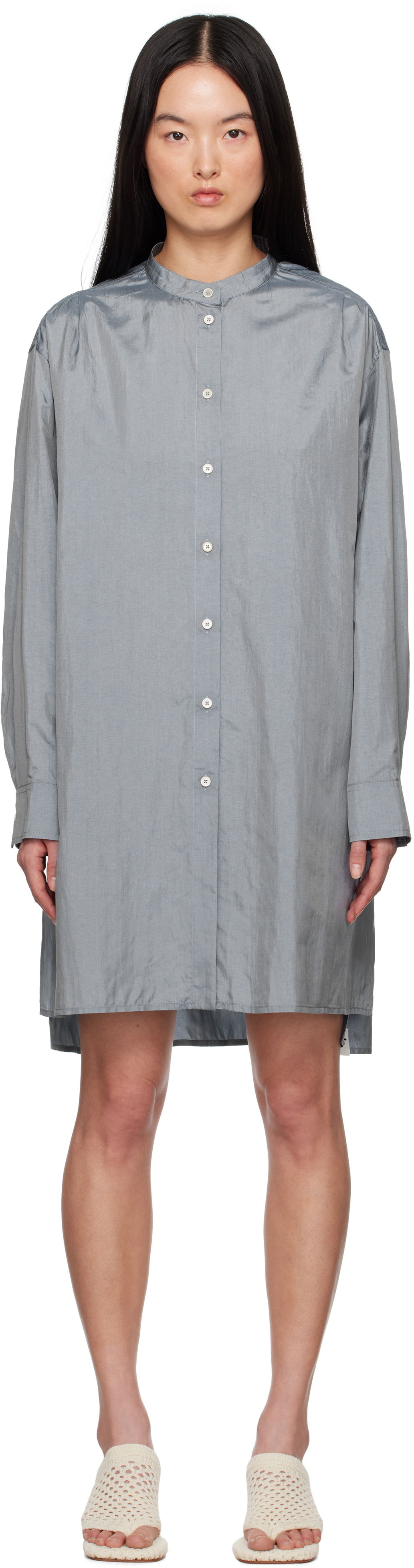 Kjole Jil Sander Jil Sander Band Collar Minidress Grå | J40DL0159_J70003, 0