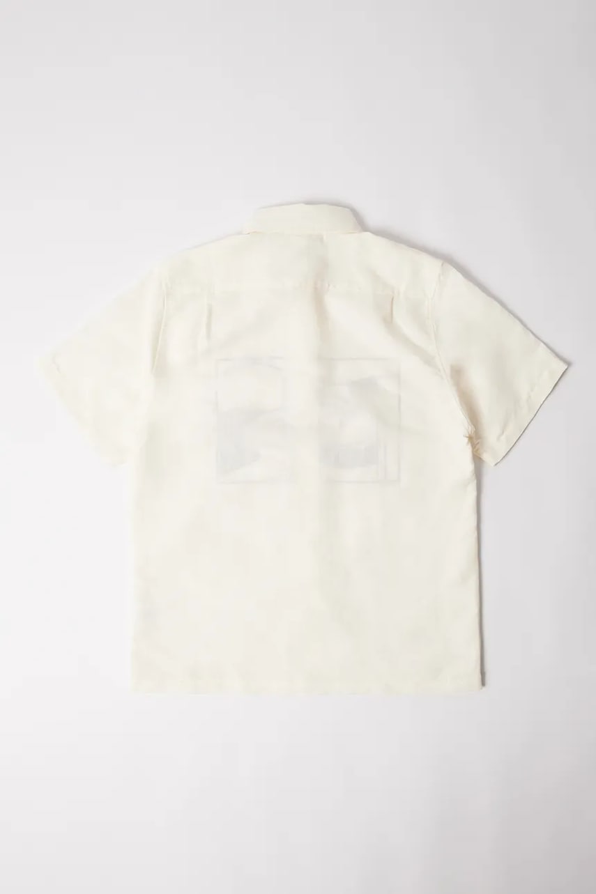 Skjorte By Parra Parra The dunes Regular Fit Short Sleeve Collared Shirt Hvid | 54140, 1
