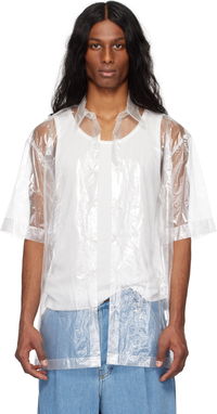 Dries Van Noten Transparent Nylon Button-Up Shirt