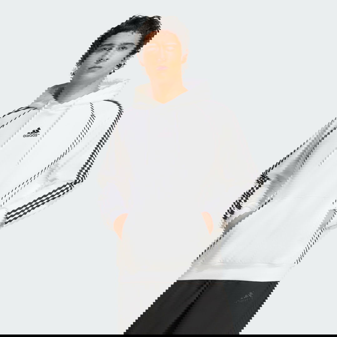 Sweatshirt adidas Performance Adicolor Teamgeist Cut Line Hoodie Hvid | JY6393, 0