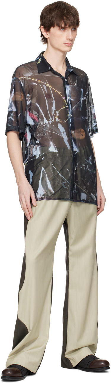 Skjorte Serapis Serapis Sougiades Grid Mesh Shirt Sort | SS25_MS_1S, 3