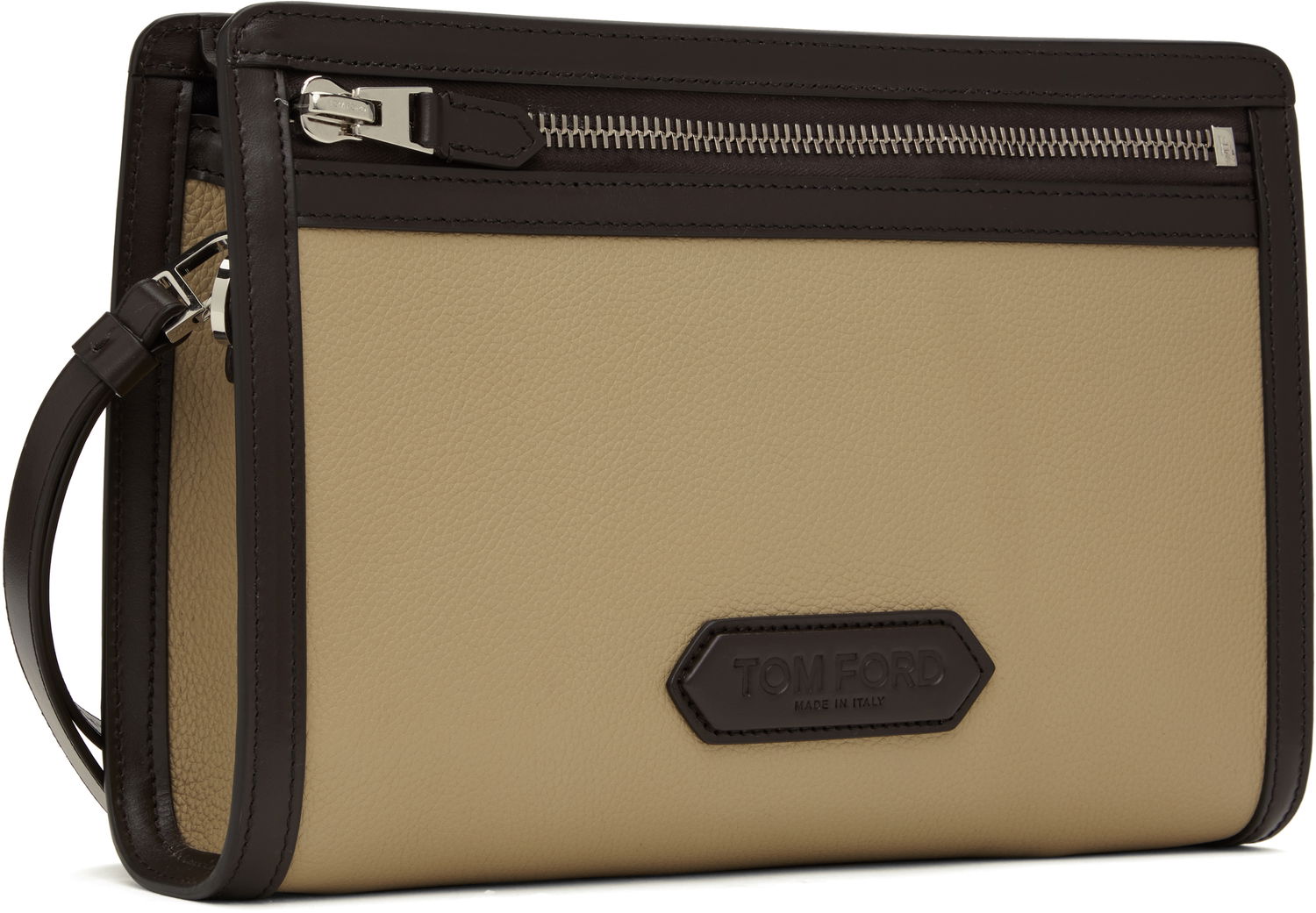 Håndtaske Tom Ford Leather Mini Pouch Beige | H0561-LCL213S, 1