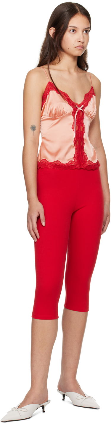 Tanktop GUIZIO Guizio Blair Lace-Trim Satin Camisole Lyserød | H24113W022, 3