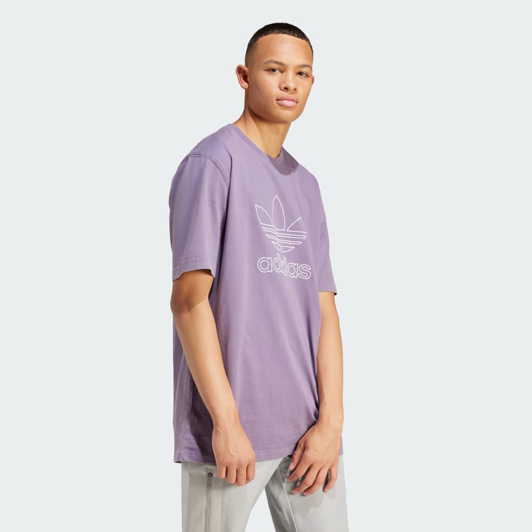 T-shirt adidas Originals Adicolor Outline Trefoil Tee Lilla | IR7992, 0
