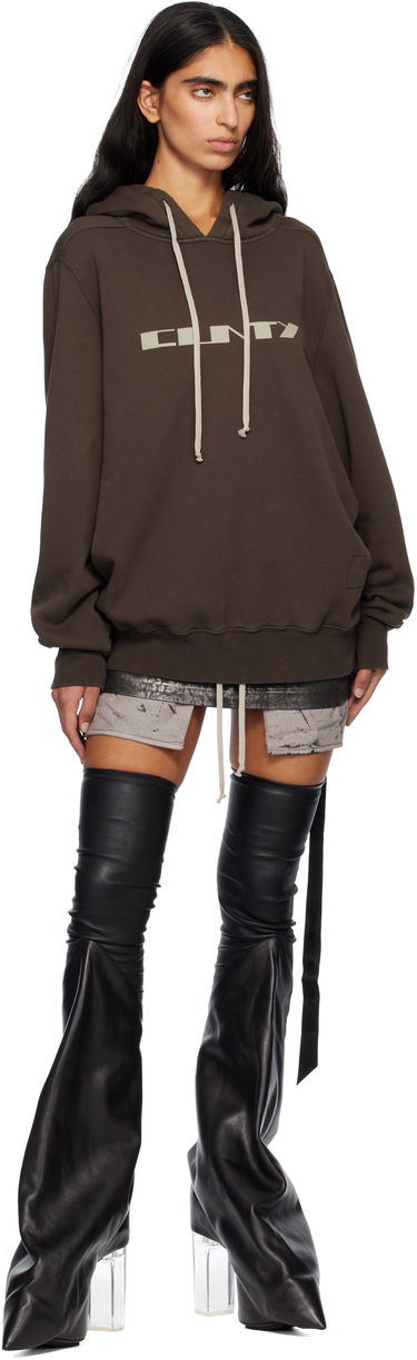 Sweatshirt Rick Owens Concordians Oversized Hoodie Brun | DS02E7241 FSLP2P, 3