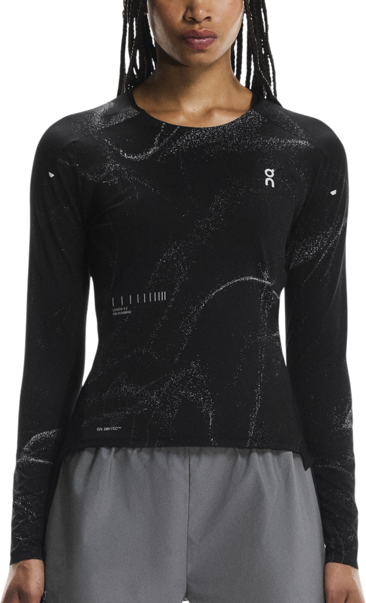 T-shirt On Running Long-Sleeve Performance T-Shirt Lumos DryTec Sort | 1wf30280553