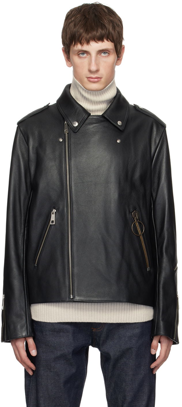 Jakke A.P.C. JW Anderson x Leather Jacket Sort | PXBTO-H02848, 0
