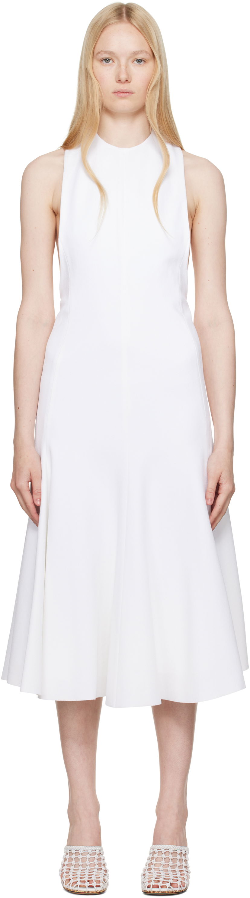 Kjole Jacquemus Jacquemus La Casa 'The Favola' Sleeveless Midi Dress Hvid | 25E251DR183-1667
