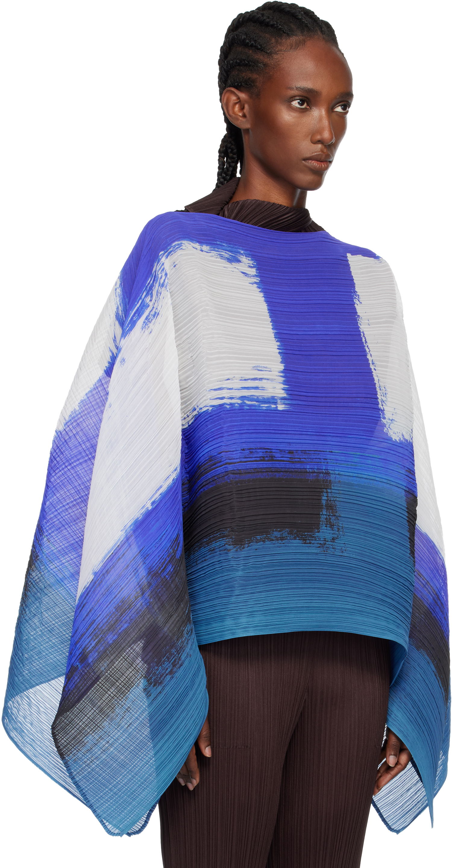 T-shirt Pleats Please Issey Miyake PLEATS PLEASE ISSEY MIYAKE Jump Madame-T Pleated Abstract Print Top Flerfarvet | PP59AD121, 1