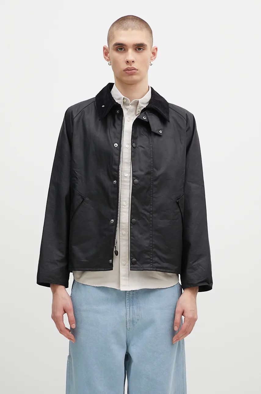 Vindjakke Barbour Transport Wax Jacket Sort | MWX1678, 0