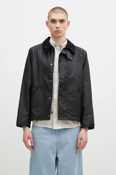 Vindjakke Barbour Transport Wax Jacket Sort | MWX1678, 0