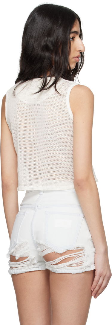Tanktop Maison Margiela MM6 Maison Margiela Cotton Mesh Tank Top Hvid | S62NL0052 M20111, 2