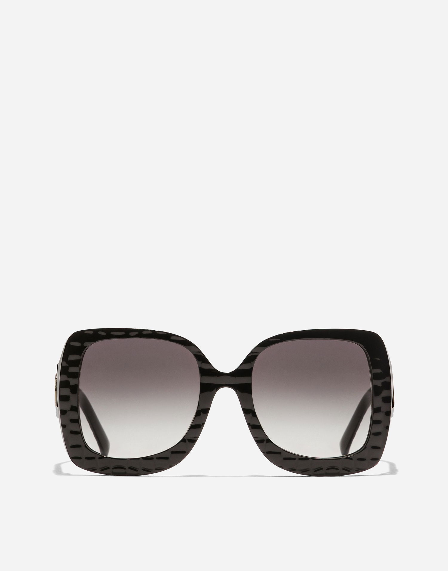 Solbriller Dolce & Gabbana Oversized Square Crossed Textured Gradient Sunglasses Sort | VG4513VP88G9V000, 0