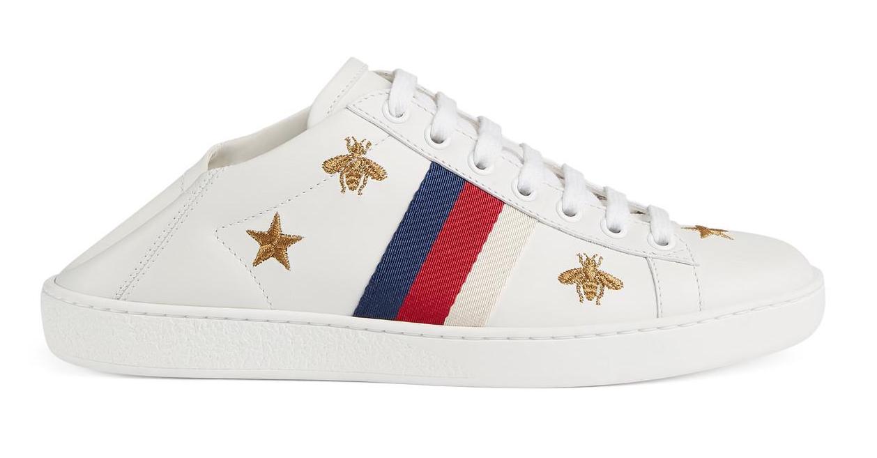 Sneakers og sko Gucci Ace 'Bees and Stars' (W) Hvid | 498205 AXWQ0 9098, 0