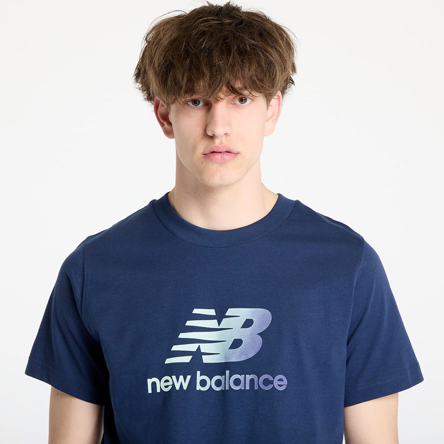 T-shirt New Balance Sport Essentials Gradient Logo T-Shirt Mørkeblå | MT51503NNY, 1