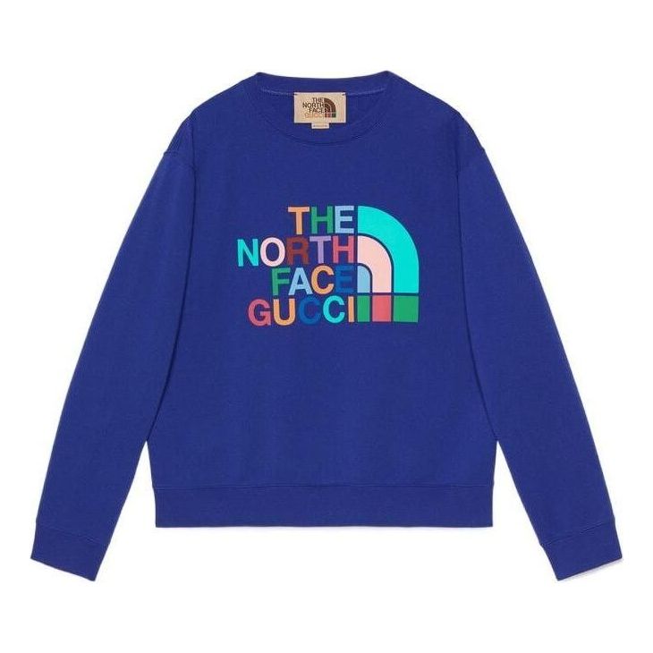 Sweater Gucci Sweatshirt with Logo Print Blå | 626990-XJDTY-4120, 0