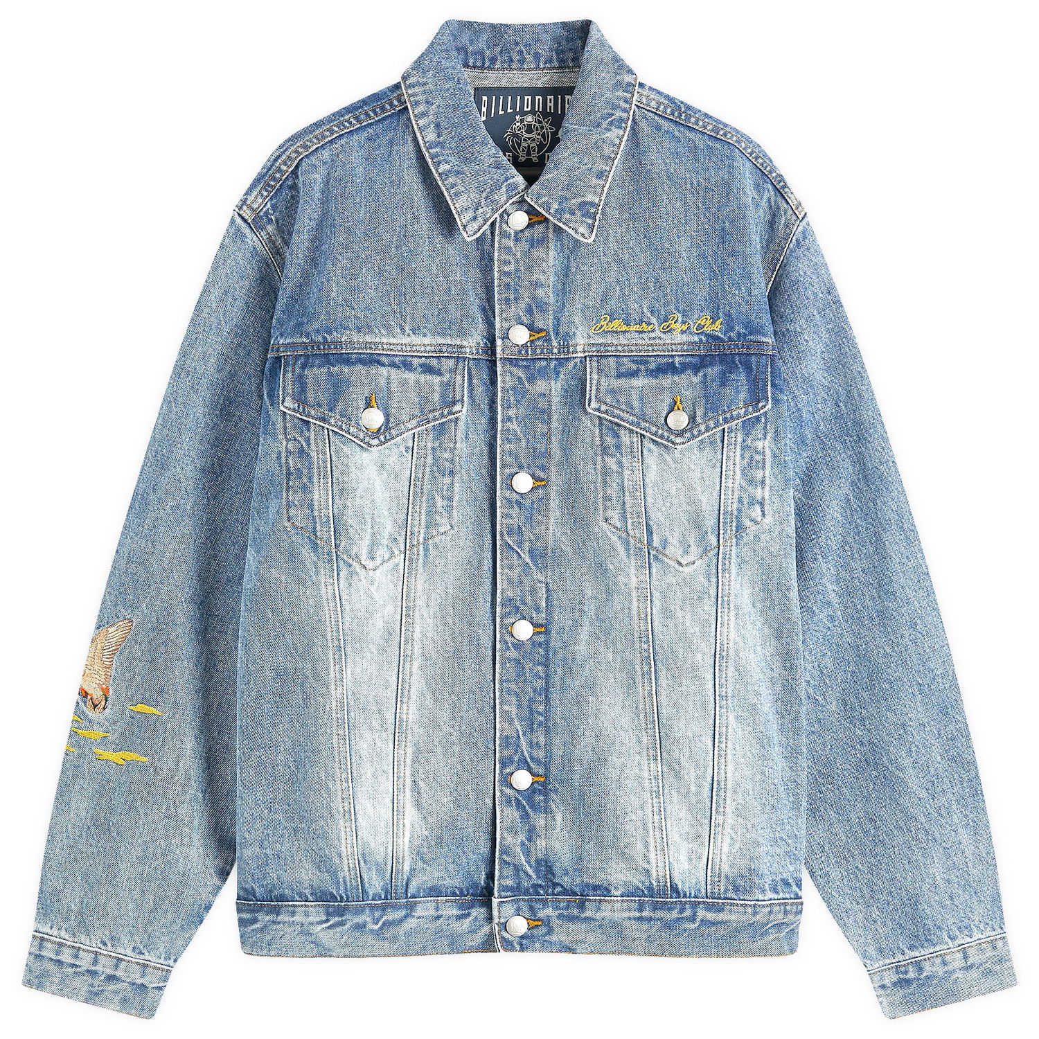 Jakke BILLIONAIRE BOYS CLUB Duck Embroidered Denim Jacket Blå | B24410-BLU, 1