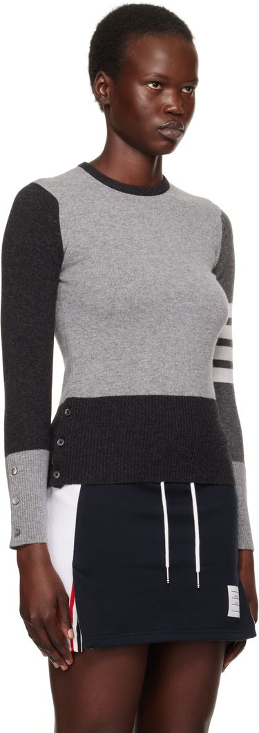 Sweater Thom Browne Colorblock Crew Neck Sweater Grå | FKA001F-00011, 1