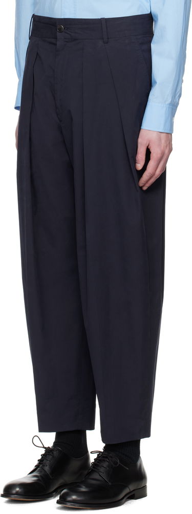 Bukser The Row The Row Dyon Pleated Trousers Mørkeblå | 937-W3897, 3