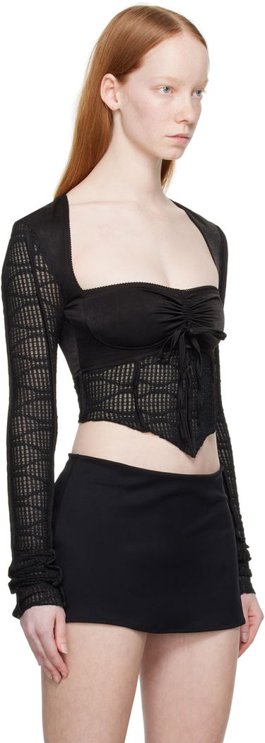 T-shirt GUIZIO Guizio Archangel Swirl Long Sleeve Top Sort | DGF21B928, 1