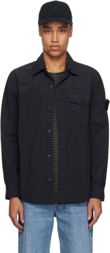 Skjorte Stone Island Stone Island Nylon Overshirt Sort | K1S15 1100003 S00F6, 0